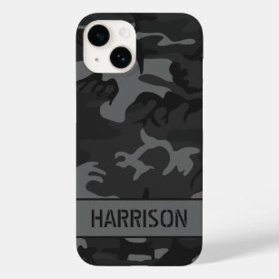 Gray Camouflage Monogram Case-Mate iPhone 14 Case