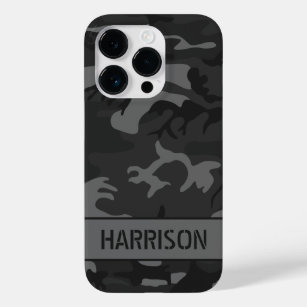 Gray Camouflage Monogram Case-Mate iPhone 14 Pro Case