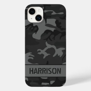 Gray Camouflage Monogram Case-Mate iPhone 14 Plus Case