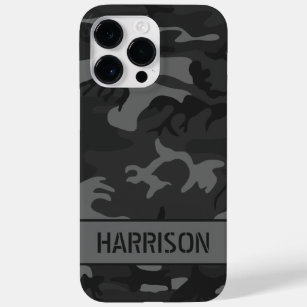 Gray Camouflage Monogram Case-Mate iPhone 14 Pro Max Case