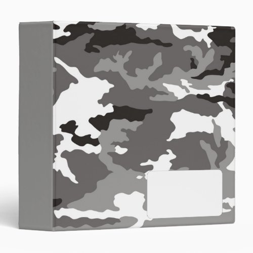 Gray camouflage pattern binder