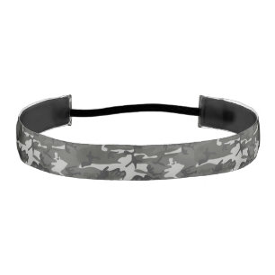 Gray Camouflage Pattern, Military Pattern, Army Athletic Headband