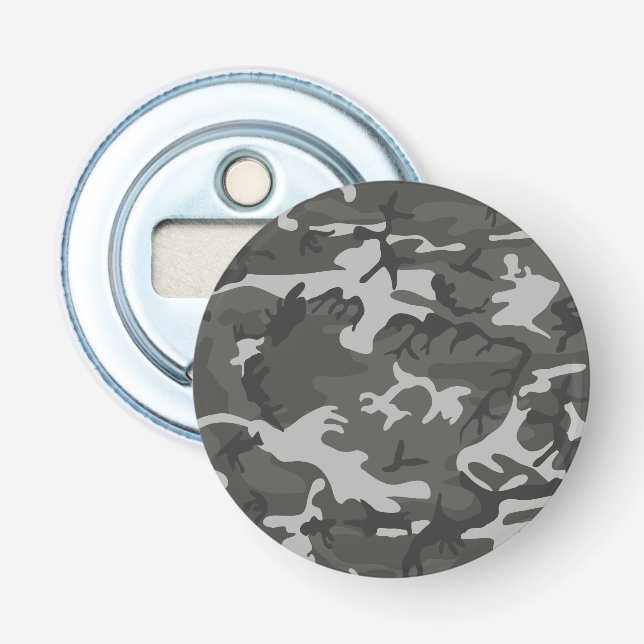 Gray Camouflage Pattern, Military Pattern, Army Bottle Opener (Front)