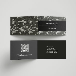 Gray Camouflage Pattern, Military Pattern, Army Business Card