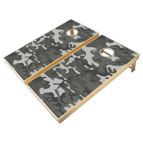 Gray Camouflage Pattern Military Pattern Army Cornhole Set