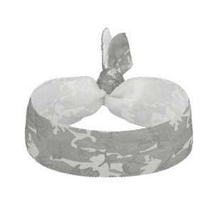 Gray Camouflage Pattern, Military Pattern, Army Elastic Hair Tie