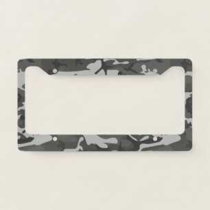 Gray Camouflage Pattern, Military Pattern, Army License Plate Frame