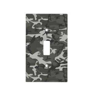 Gray Camouflage Pattern, Military Pattern, Army Light Switch Cover