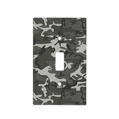 Gray Camouflage Pattern Military Pattern Army Light Switch Cover