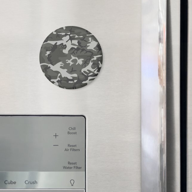 Gray Camouflage Pattern, Military Pattern, Army Magnet (In Situ (Fridge))