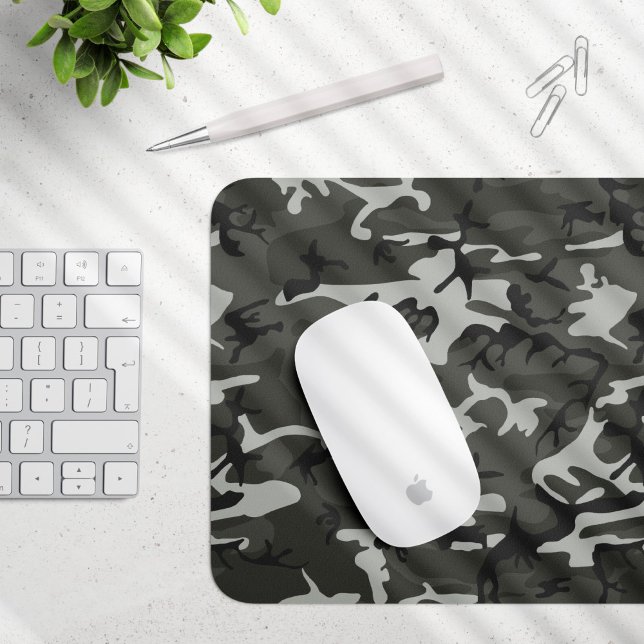 Gray Camouflage Pattern, Military Pattern, Army Mouse Pad (Creator Uploaded)