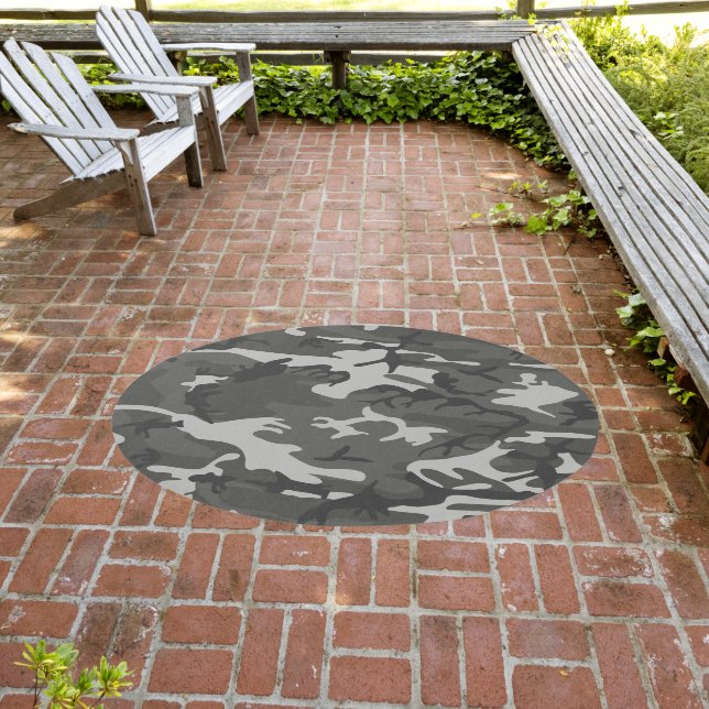 Gray Camouflage Pattern, Military Pattern, Army Outdoor Rug (Insitu (Outdoor 3))