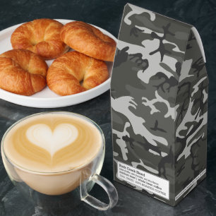 Gray Camouflage Pattern, Military Pattern, Army Roasted Coffee