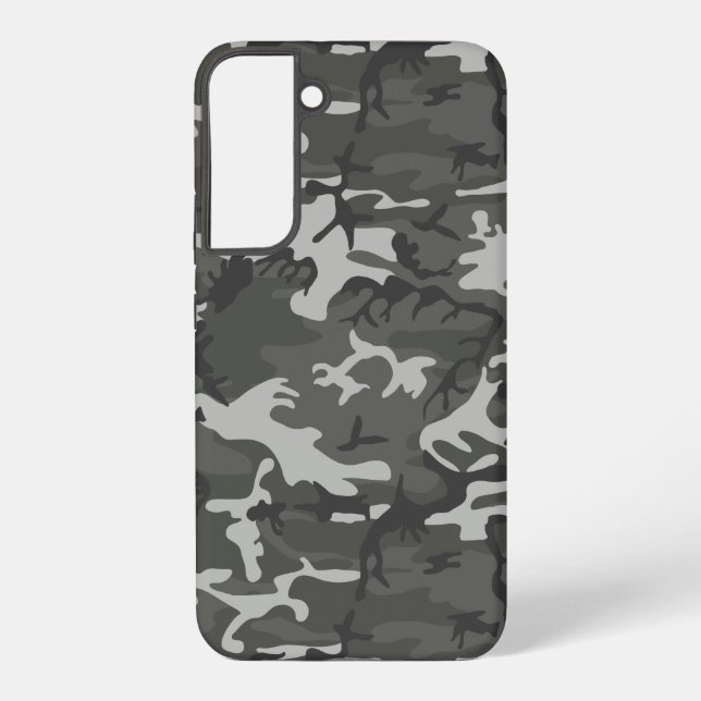 Gray Camouflage Pattern, Military Pattern, Army Samsung Galaxy Case (Back)