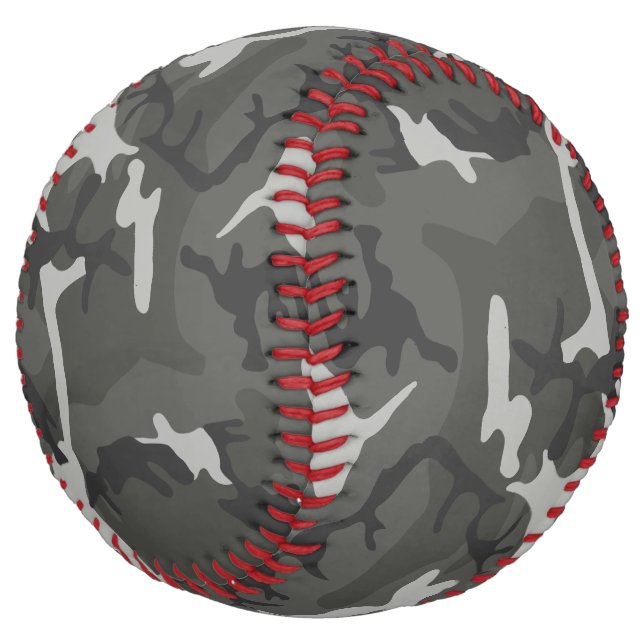 Gray Camouflage Pattern, Military Pattern, Army Softball (Angled)