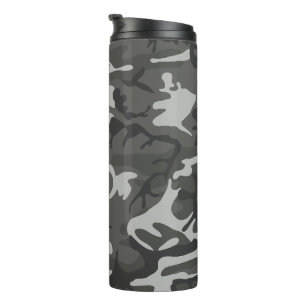 Gray Camouflage Pattern, Military Pattern, Army Thermal Tumbler
