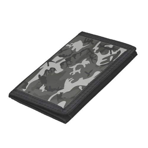 Gray Camouflage Pattern Military Pattern Army Trifold Wallet