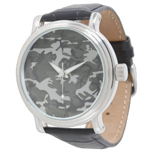 Gray Camouflage Pattern, Military Pattern, Army Watch
