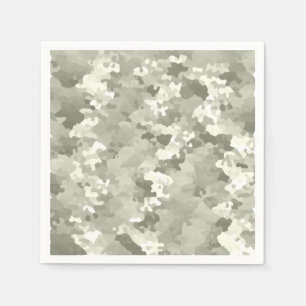 Gray Camouflage Pattern Napkins