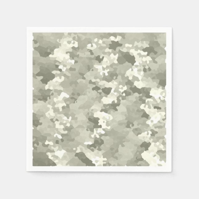 Gray Camouflage Pattern Napkins (Front)