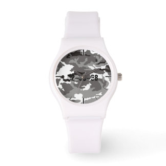 Gray camouflage pattern watch