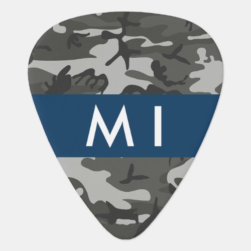 Gray Camouflage Pattern Your name Personalize Guitar Pick