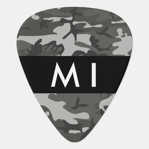 Gray Camouflage Pattern Your name Personalize Guitar Pick