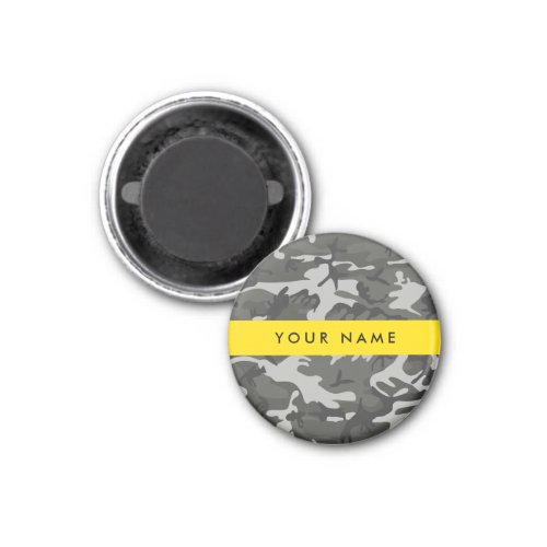 Gray Camouflage Pattern Your name Personalize Magnet