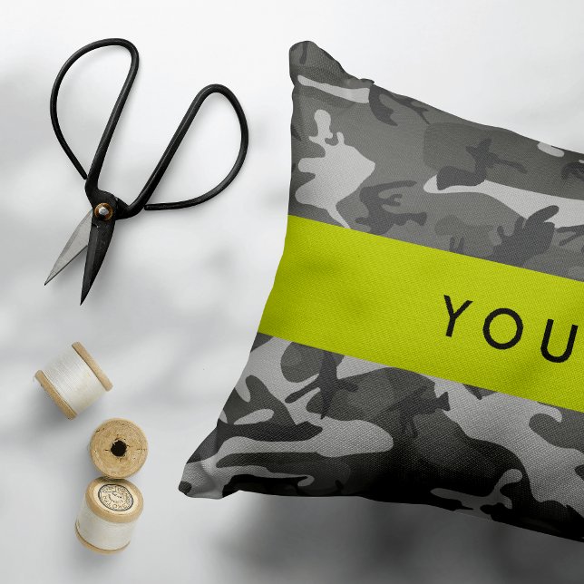 Gray Camouflage Pattern, Your name, Personalize Pet Bed (Creator Uploaded)
