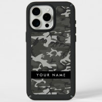 Gray Camouflage Pattern, Your name, Personalize