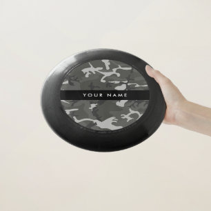 Gray Camouflage Pattern, Your name, Personalize Wham-O Frisbee