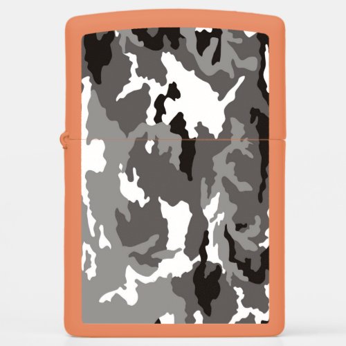 Gray camouflage pattern zippo lighter