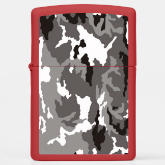 Gray camouflage pattern zippo lighter