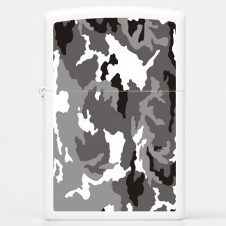Gray camouflage pattern zippo lighter