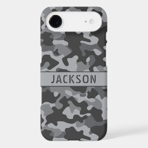 Gray Camouflage Personalized iPhone 17 Air Case