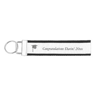 Gray Cap Tassel Add Year Name Graduation KeyChains