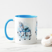 Gray Carousel Horse Mug
