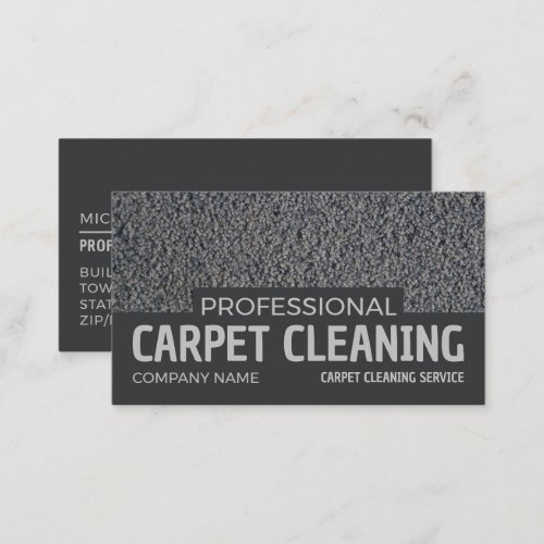 Gray Carpet Carpet Cleaner Cleaning Service Business Card