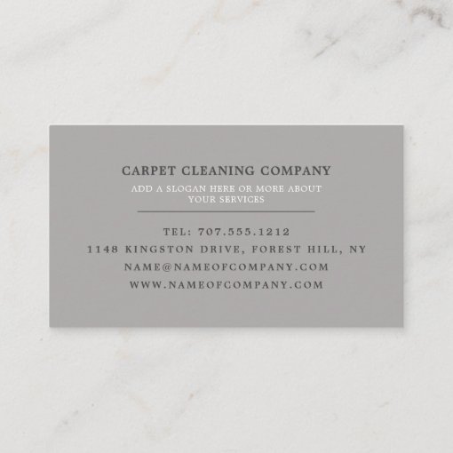 Gray Carpet, Carpet Cleaners, Cleaning Service Business Card Zazzle
