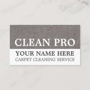 Gray Carpet, Carpet Cleaners, Cleaning Service Business Card