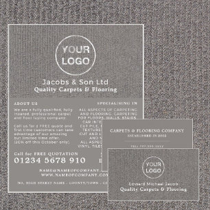 Gray Carpet, Carpet Layer, Fitter Business Card