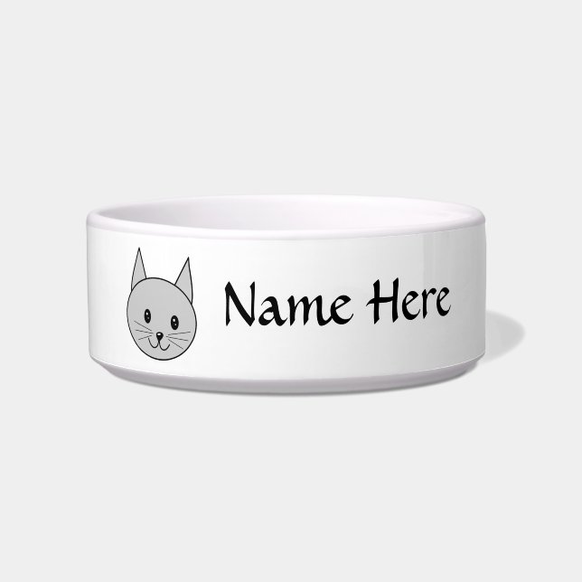 Gray Cat. Bowl (Front)