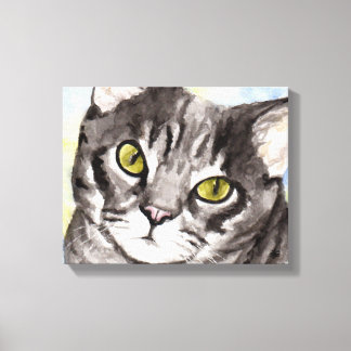 Gray Cat Canvas Print