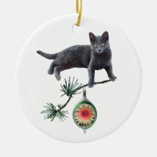 Gray Cat Ornament