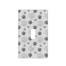 Gray Cat Paw Print Pattern