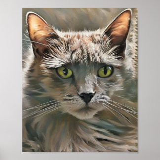 Gray Cat Print, Value Poster Paper (Matte)