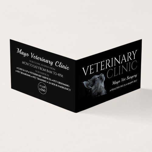 Gray Cat Veterinarian Veterinary Detailed Business Card