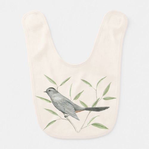 Gray Catbird Bird Art Baby Bib