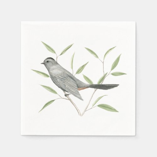 Gray Catbird Bird Art Napkins