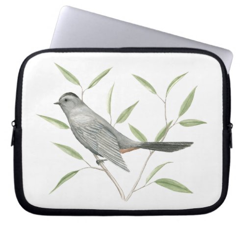Gray Catbird Laptop Sleeve